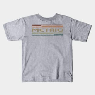 Metric Retro Lines Kids T-Shirt